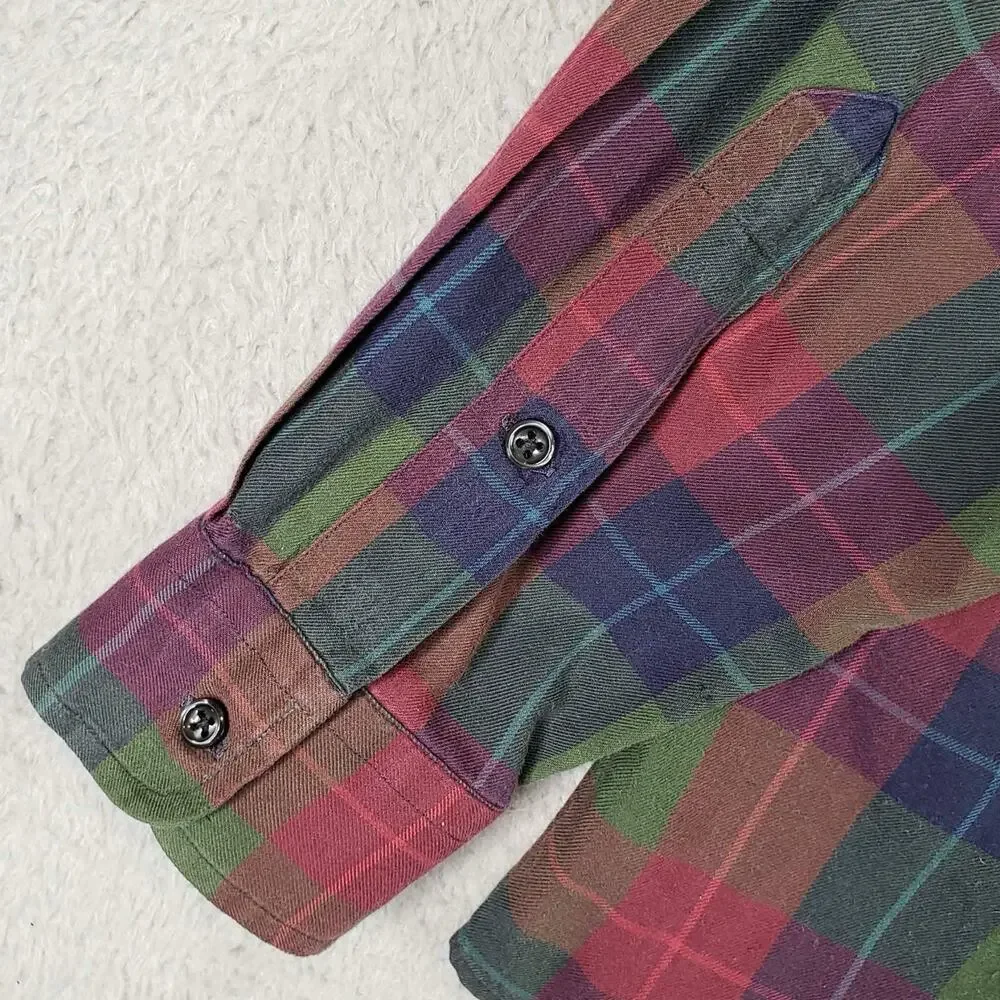 Polo Ralph Lauren Oxford Shirt Mens Size Large L Blake Plaid Button Down Flaw